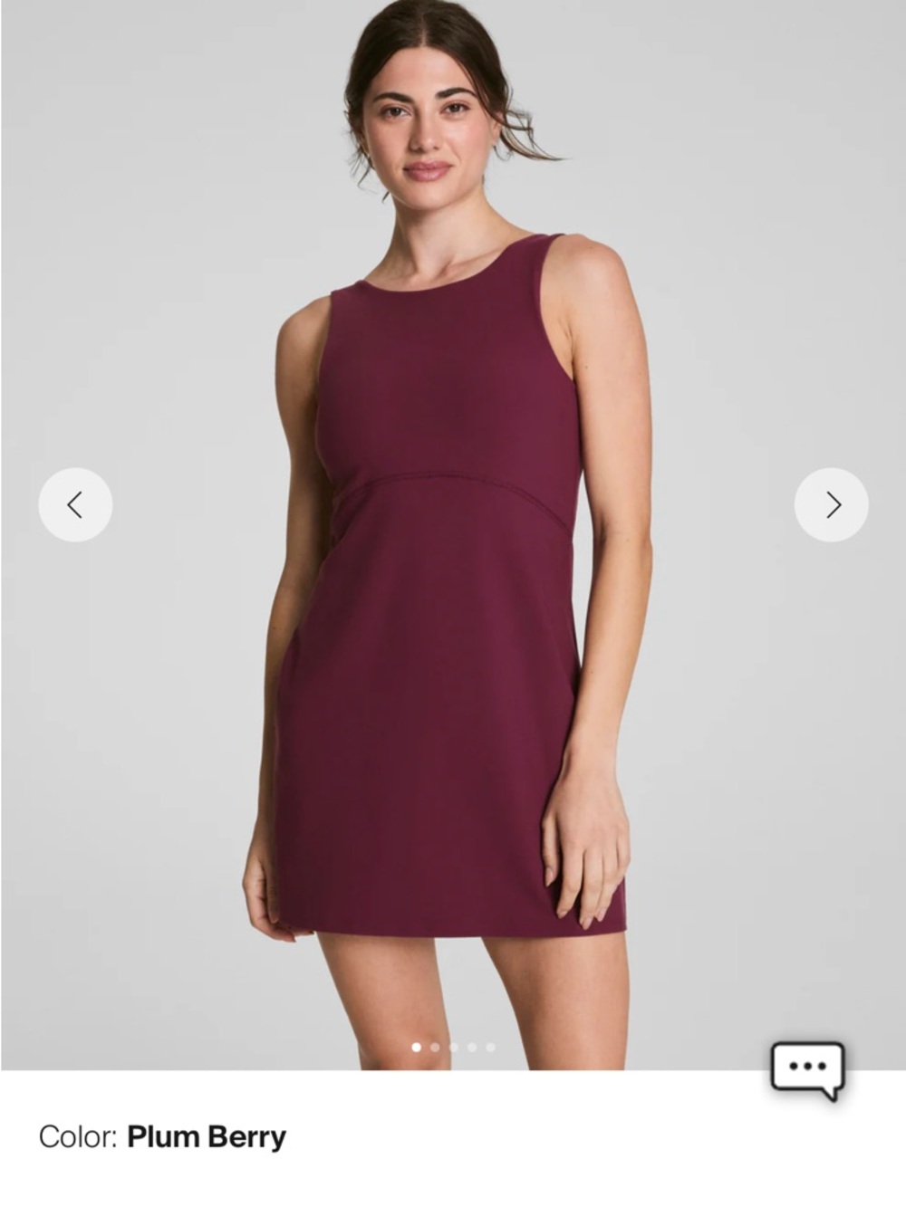SPANX Plum Berry Sleeveless Mini Shift Dress